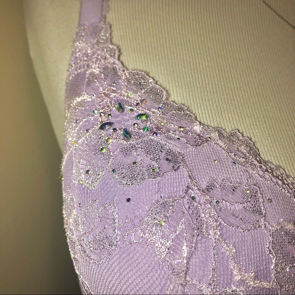 Victoria’s Secret”Body by Victoria”Lined Demi Purple Bling Bra,Size-36DD/Panty-M - Picture 8 of 14